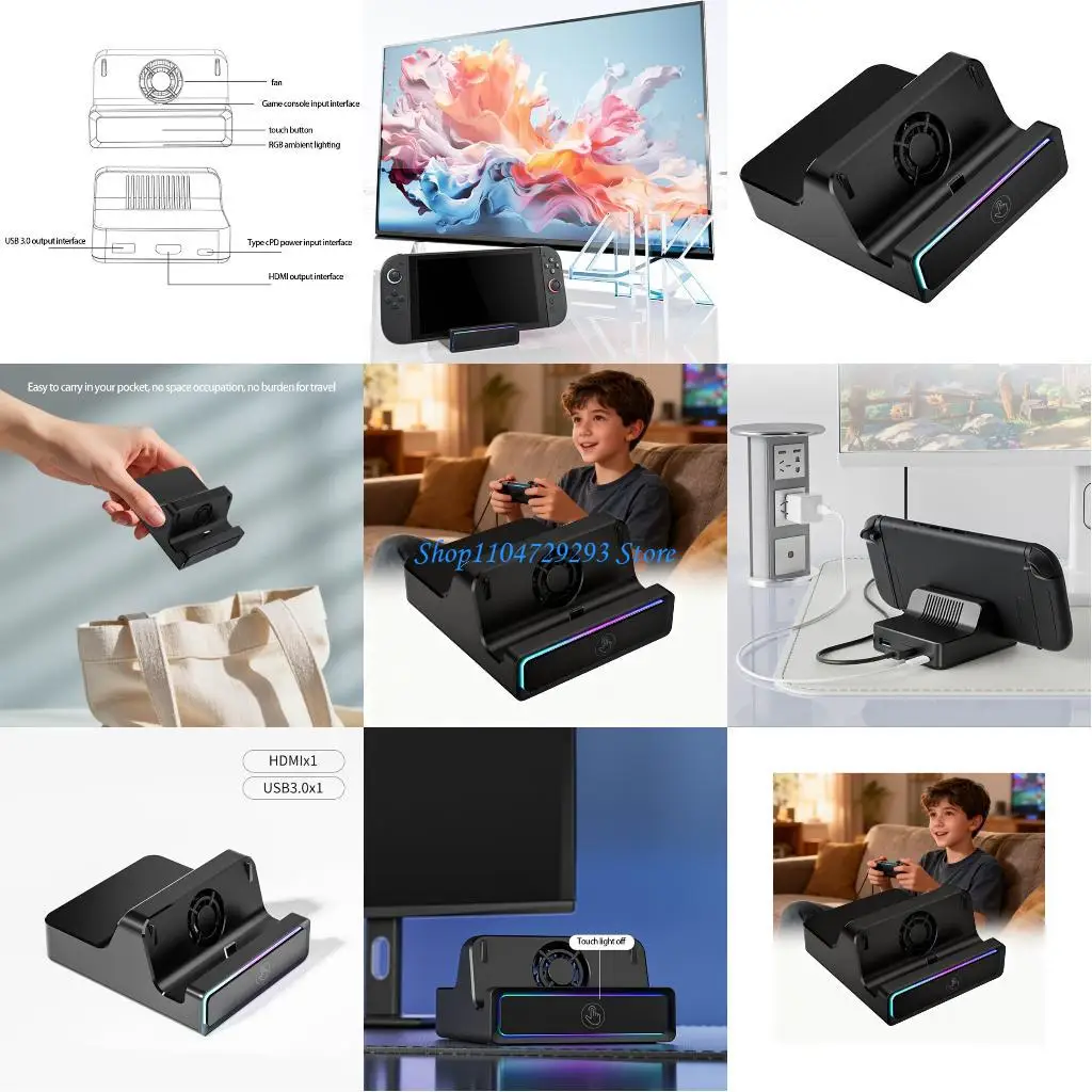 Y2GD Game Console Adapter Cooling System Plugs Play Gaming Consoles Stand Base
Y2GD Game Console Adapter Cooling System Plugs Play Gaming Consoles Stand Base