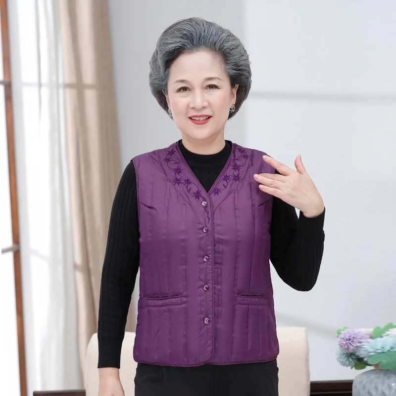 Warmth Polyester Vest for Mom ort Sle Outerwear Autumn Winter Thiened V-Ne Regular Length Button Design Faionable
Warmth Polyester Vest for Mom ort Sle Outerwear Autumn Winter Thiened V-Ne Regular Length Button Design Faionable