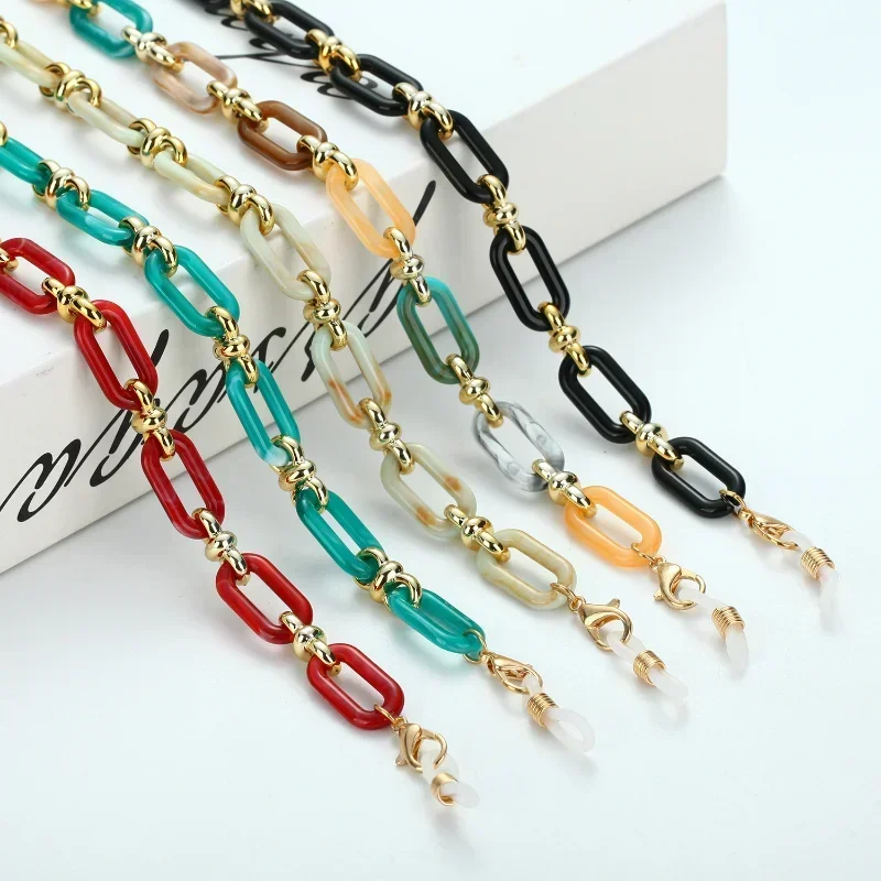 Amber Acrylic Button Chain Eyeglass Glasses Chain Women Anti-lost Mask Hanging Sunglasses Lanyards Hold Cord Strap Rope Necklace
Amber Acrylic Button Chain Eyeglass Glasses Chain Women Anti-lost Mask Hanging Sunglasses Lanyards Hold Cord Strap Rope Necklace