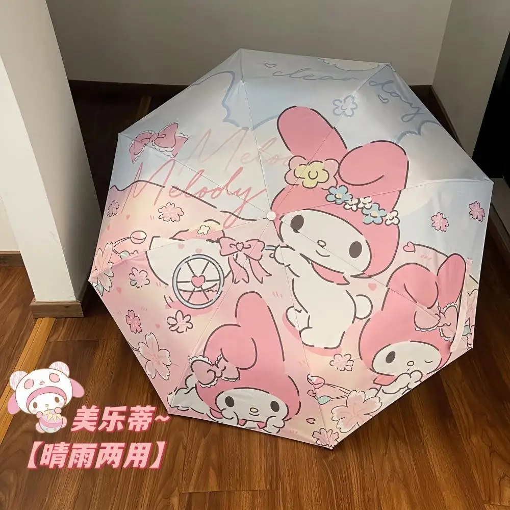 Kawaii My Melody Cute Fully Automatic Umbrella Sunny Rain Dual Purpose Cartoon Hello Kitty Sun Protection Parasol Fold Umbrella 
Kawaii My Melody Cute Fully Automatic Umbrella Sunny Rain Dual Purpose Cartoon Hello Kitty Sun Protection Parasol Fold Umbrella