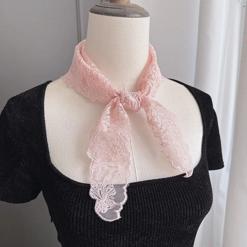 2026Spring and summer new hollow embroidered lace scarf women, Korean style sweet decorative neck scarf, headscarf,
2026Spring and summer new hollow embroidered lace scarf women, Korean style sweet decorative neck scarf, headscarf,