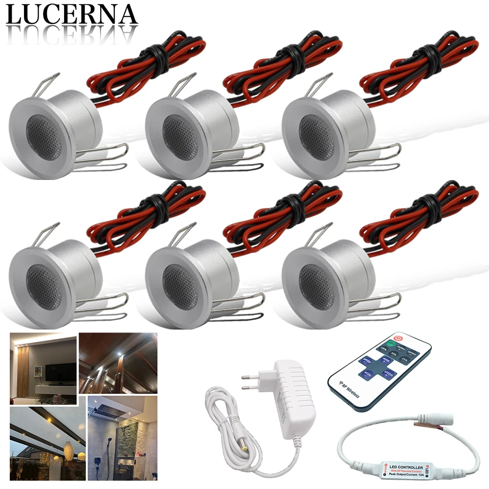 LED Recessed Spot Light 1W 12V Indoor Cabinet Dimming Lamp Corridor Staircase Bedroom Dressing Table Spotlight with Controller
LED Recessed Spot Light 1W 12V Indoor Cabinet Dimming Lamp Corridor Staircase Bedroom Dressing Table Spotlight with Controller