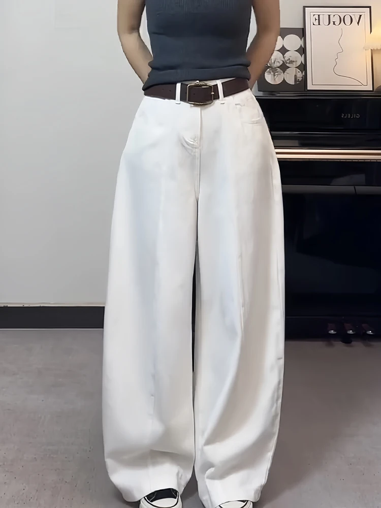 American Style Lazy Girl Loose Fit Jeans Women Summer Vintage Fashion Casual Floor Length Pants High Waist Button Closure
American Style Lazy Girl Loose Fit Jeans Women Summer Vintage Fashion Casual Floor Length Pants High Waist Button Closure