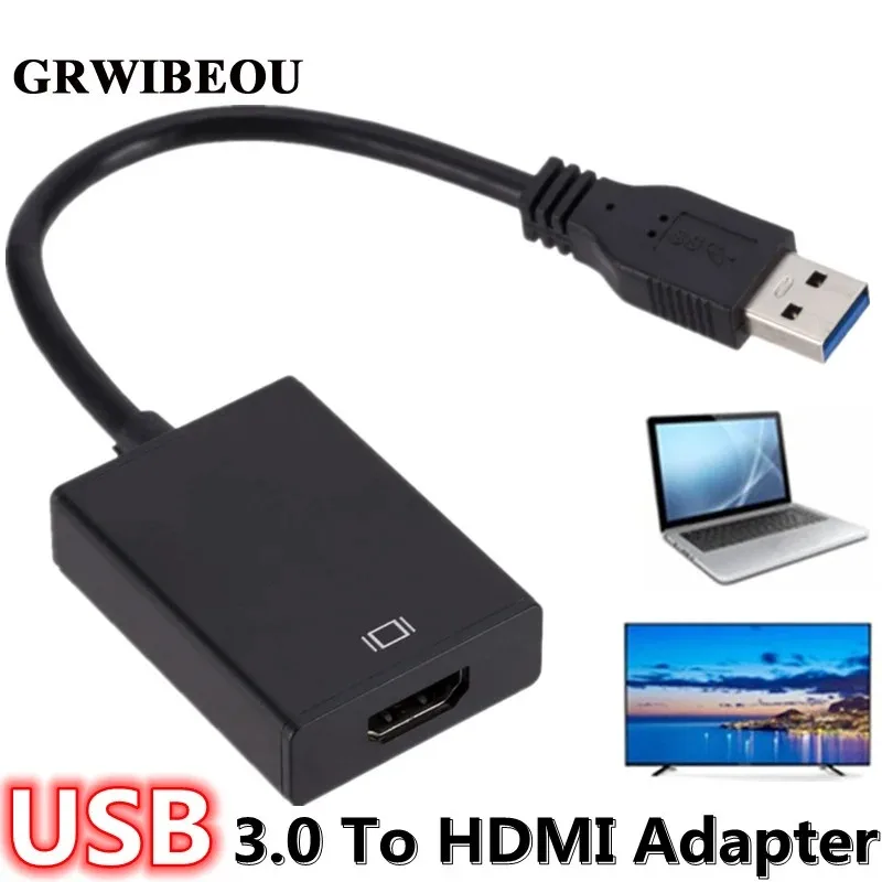 GRWIBEOU 1080P HD USB 3.0 To HDMI-Compatible Converter Audio Video Adapter Portable Cable for PC Laptop Windows Projector HDTV
GRWIBEOU 1080P HD USB 3.0 To HDMI-Compatible Converter Audio Video Adapter Portable Cable for PC Laptop Windows Projector HDTV