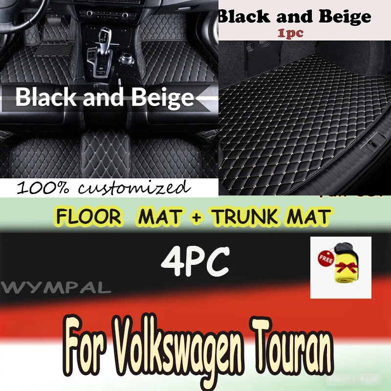 WYMPAL 4PC SET FLOOR&TRUNK MAT For Volkswagen Touran 5-Seat 2006 2007 2008 2009 2010 2011 2012 2013 2014 Decoration with towel
WYMPAL 4PC SET FLOOR&TRUNK MAT For Volkswagen Touran 5-Seat 2006 2007 2008 2009 2010 2011 2012 2013 2014 Decoration with towel