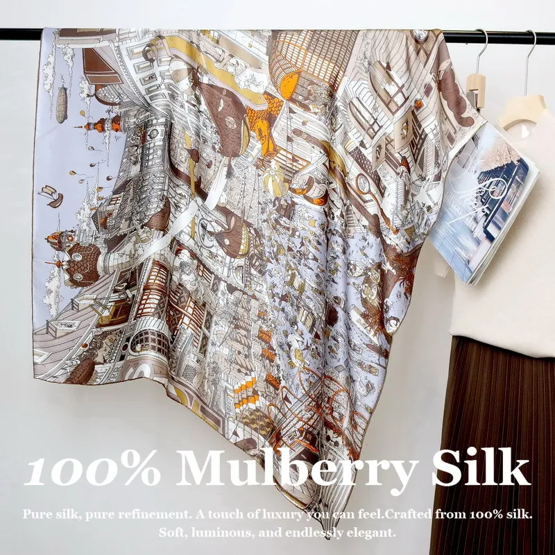 110cm Large Square Real Silk Scarf 100% Mulberry Silk Hand Rolled Edge Luxury Designer Hijab Echarpes Bufanda Pashmina Poncho
110cm Large Square Real Silk Scarf 100% Mulberry Silk Hand Rolled Edge Luxury Designer Hijab Echarpes Bufanda Pashmina Poncho