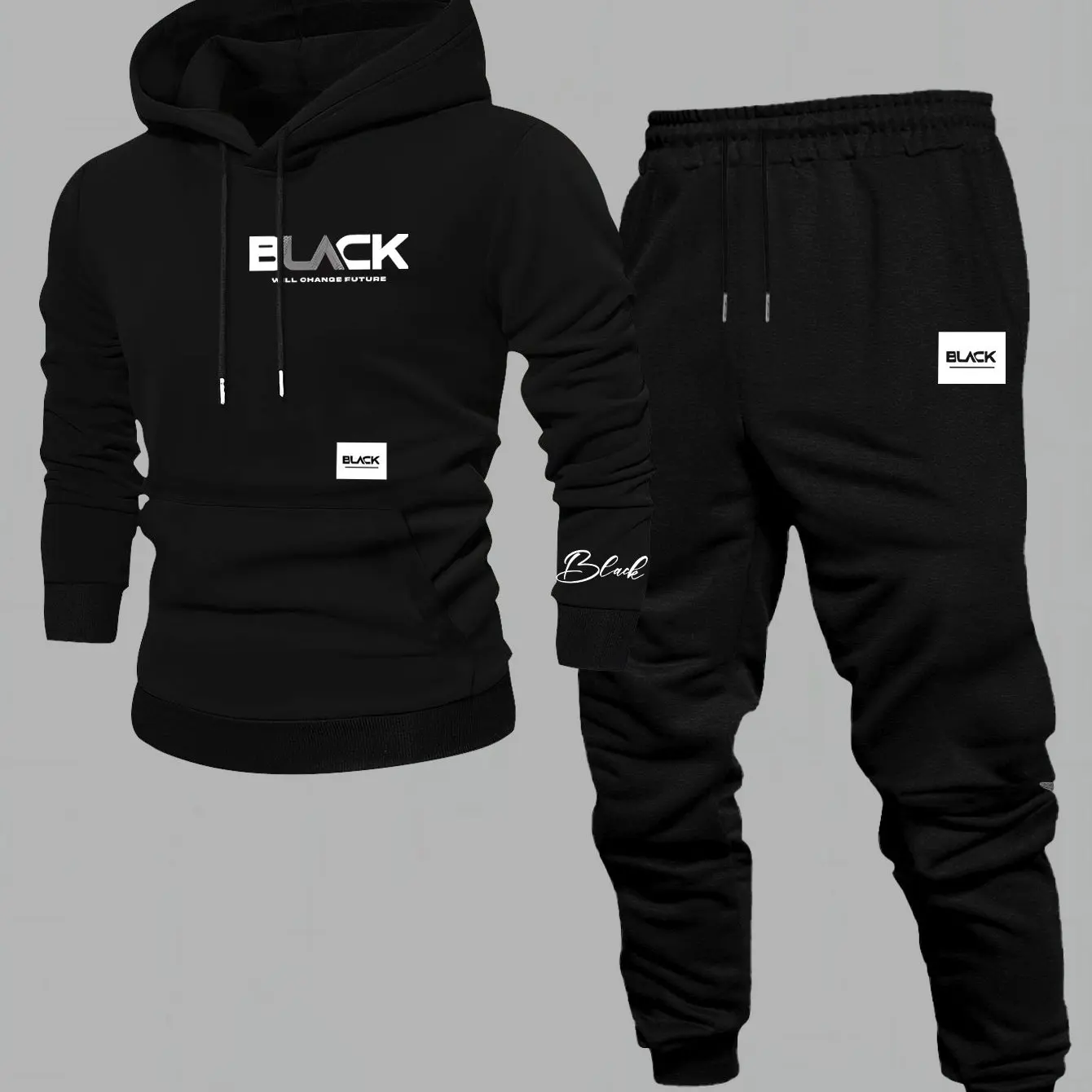 Two pieces of men's sweatshirt and trousers, with an American street style. Suitable for autumn and winter vacations Regular fit
Two pieces of men's sweatshirt and trousers, with an American street style. Suitable for autumn and winter vacations Regular fit
