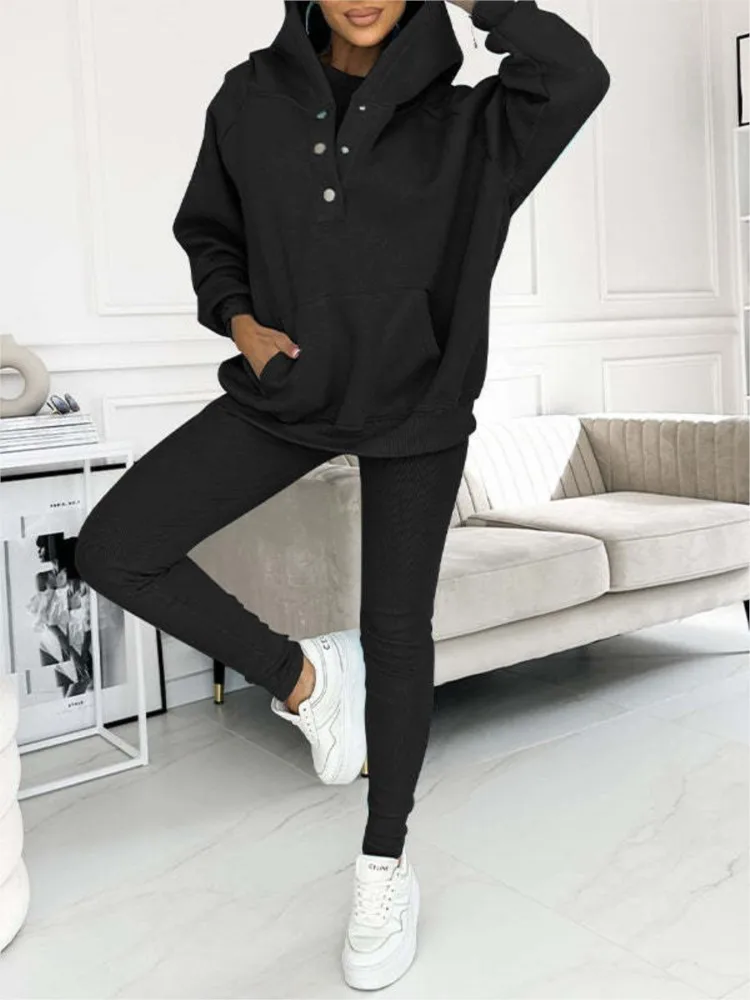 Casual Solid Color Sporty Style 2 Pieces Set Women Hooded Sweatshirt Slim Trousers 2 Piece Sets Lady Commuting Suits 2025 Autumn
Casual Solid Color Sporty Style 2 Pieces Set Women Hooded Sweatshirt Slim Trousers 2 Piece Sets Lady Commuting Suits 2025 Autumn
