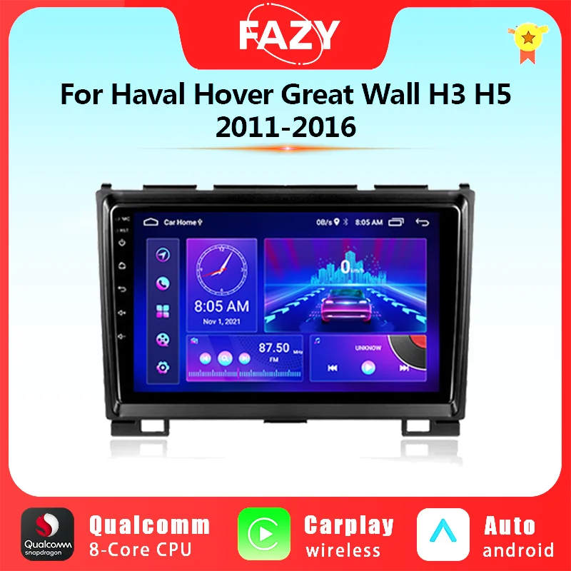 Wireless CarPlay Android 12 Car Radio For Haval Hover Great Wall H5 H3 2011-2016 Car Multimedia Video Player GPS Navigation 2din
Wireless CarPlay Android 12 Car Radio For Haval Hover Great Wall H5 H3 2011-2016 Car Multimedia Video Player GPS Navigation 2din