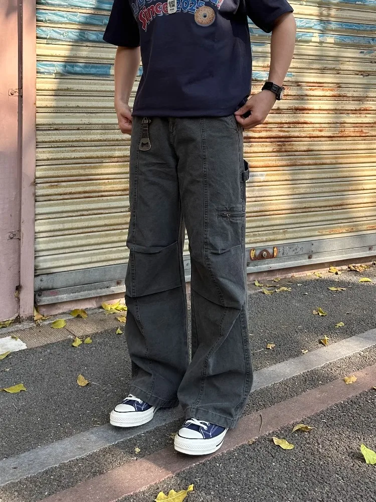 Ретро Американские выцветшие повседневные рабочие брюки Мужчины Женщины Design Sense Прямые свободные широкие длинные брюки Модные джинсы прямого кроя
Ретро Американские выцветшие повседневные рабочие брюки Мужчины Женщины Design Sense Прямые свободные широкие длинные брюки Модные джинсы прямого кроя