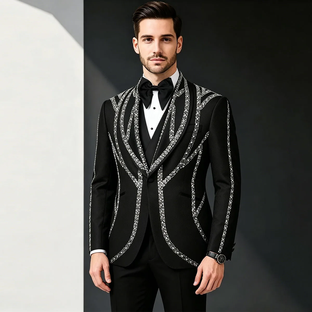 Customized Handsome Diamond Men Suits 2 Piece Sets Male Prom Blazer Shawl Lapel Ropa hombre Slim Fit Groom Wedding Tuxedos
Customized Handsome Diamond Men Suits 2 Piece Sets Male Prom Blazer Shawl Lapel Ropa hombre Slim Fit Groom Wedding Tuxedos