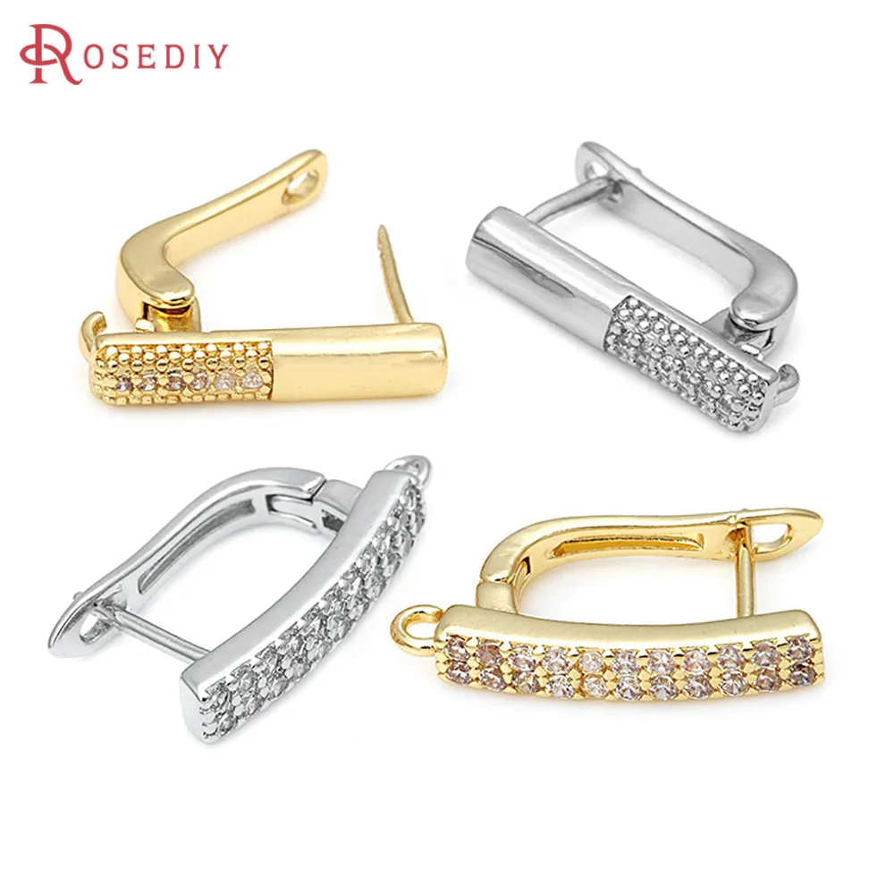 18K Gold Color Brass Zircon with Stud Pin Earrings Hooks Women's Earrings High Quality Diy Accessories
18K Gold Color Brass Zircon with Stud Pin Earrings Hooks Women's Earrings High Quality Diy Accessories
