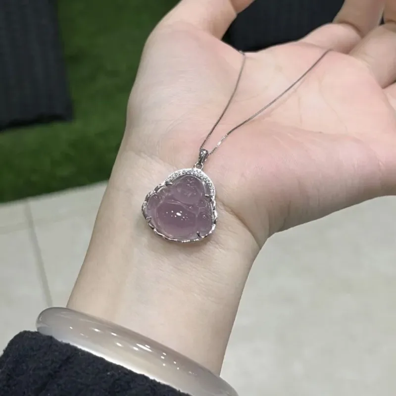 Agate Inlaid Buddha Statue Purple Agate Maitreya Buddha Jade Pendant Ruyi Ice Gourd Exquisite Pendant Necklace
Agate Inlaid Buddha Statue Purple Agate Maitreya Buddha Jade Pendant Ruyi Ice Gourd Exquisite Pendant Necklace