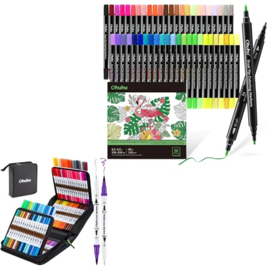 Markers 48 Colors and Coloring Book and Marker 100 Colors
Markers 48 Colors and Coloring Book and Marker 100 Colors