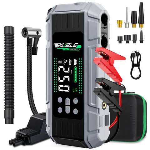 8000A Car Jump Starter & Air Pump 150PSI Air Compressor Power Bank For 12V Car Emergency Booster Starter Starting Device