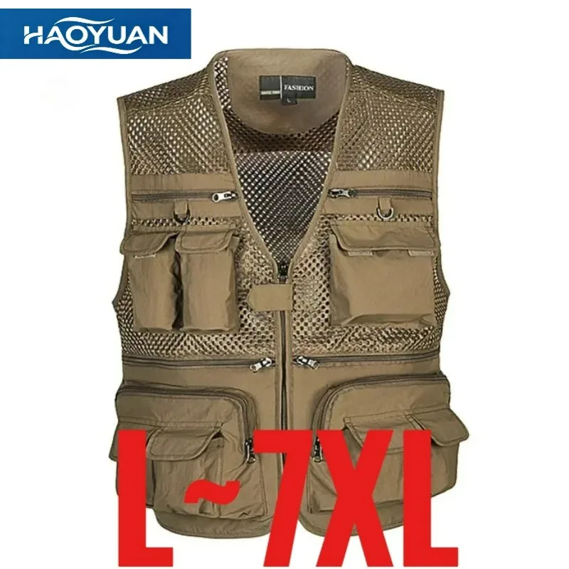 Plus Size Men's Vest Mesh Waistcoat Summer Tool Multi Pocket Work Wear Big Large Cargo Sleeveless Jacket Male Fishing Quick Dry
Plus Size Men's Vest Mesh Waistcoat Summer Tool Multi Pocket Work Wear Big Large Cargo Sleeveless Jacket Male Fishing Quick Dry