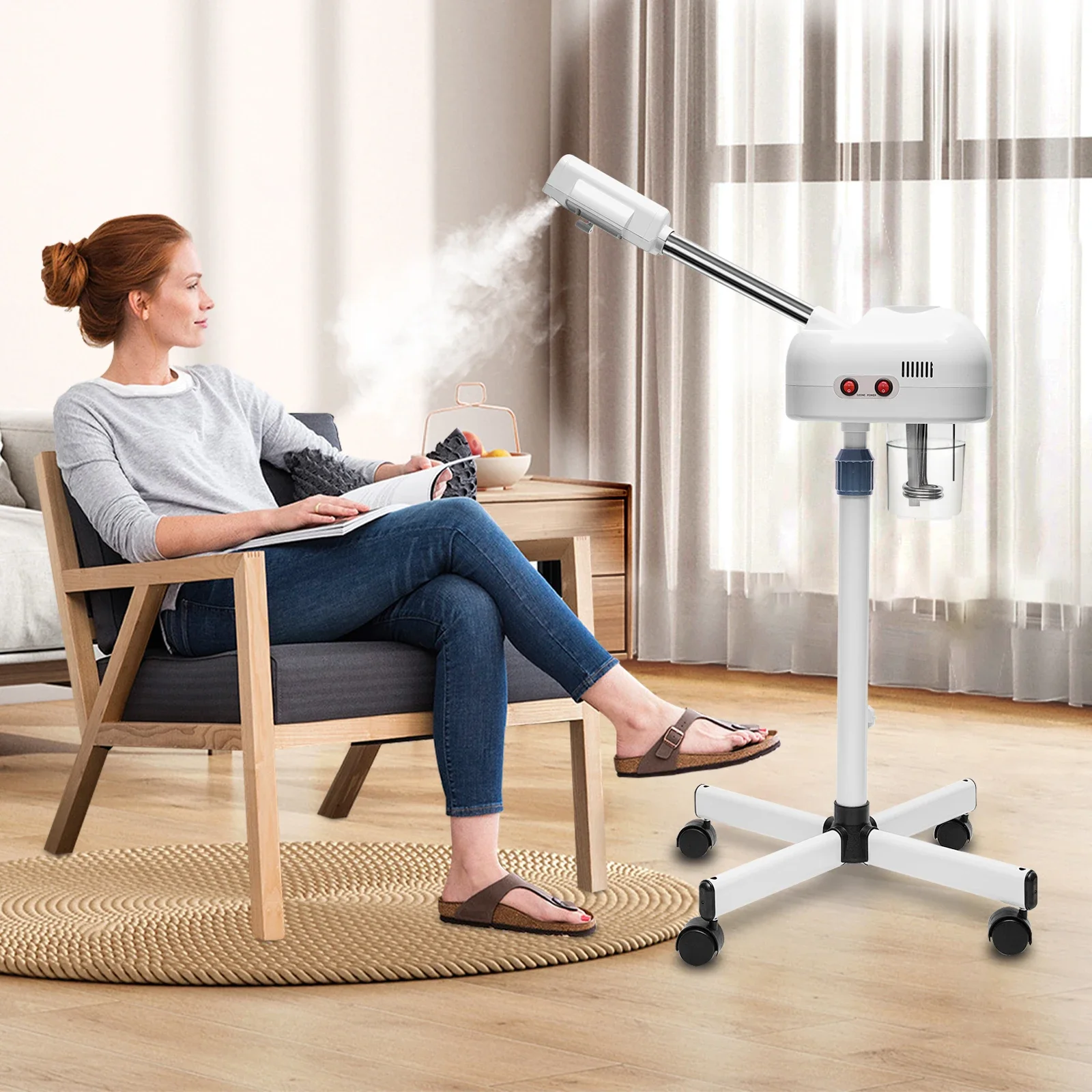 750ml Ozone Facial Height Adjustable Sprayer Steamer 360° Rotatable Movable Skin Care Equipment
750ml Ozone Facial Height Adjustable Sprayer Steamer 360° Rotatable Movable Skin Care Equipment