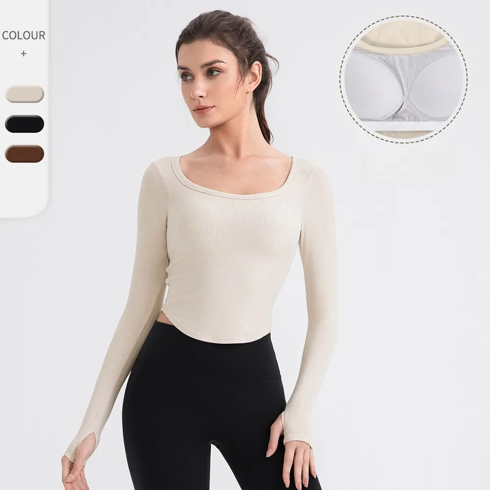 Women U Neck Long Sleeve Yoga Top, Built-in Padded Breathable Shirt, Pilates Running Fitness Workout Wear
Women U Neck Long Sleeve Yoga Top, Built-in Padded Breathable Shirt, Pilates Running Fitness Workout Wear