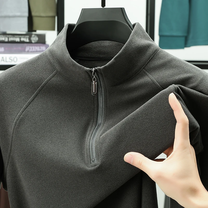 Double-Sided Dralon Warm Sweater, Men's Vertical Zipper Turtleneck Long-Sleeved Shirt, Autumn New Fashion Loose Pullover T-shirt
Double-Sided Dralon Warm Sweater, Men's Vertical Zipper Turtleneck Long-Sleeved Shirt, Autumn New Fashion Loose Pullover T-shirt