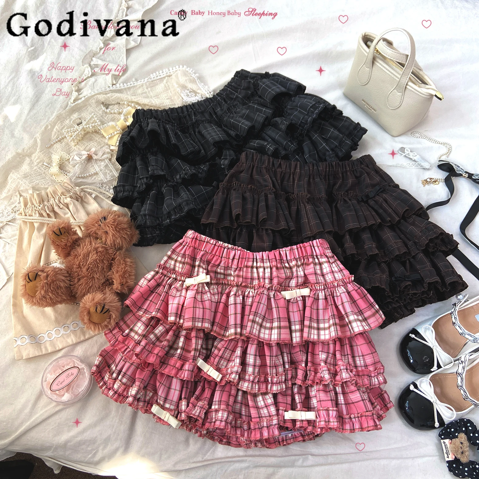 Original Hot Girl Sweet Cool JK Black Plaid Skirt Women's Spring and Autumn Elastic Waist Casual Basics Mini Cake Skirt Culotte
Original Hot Girl Sweet Cool JK Black Plaid Skirt Women's Spring and Autumn Elastic Waist Casual Basics Mini Cake Skirt Culotte