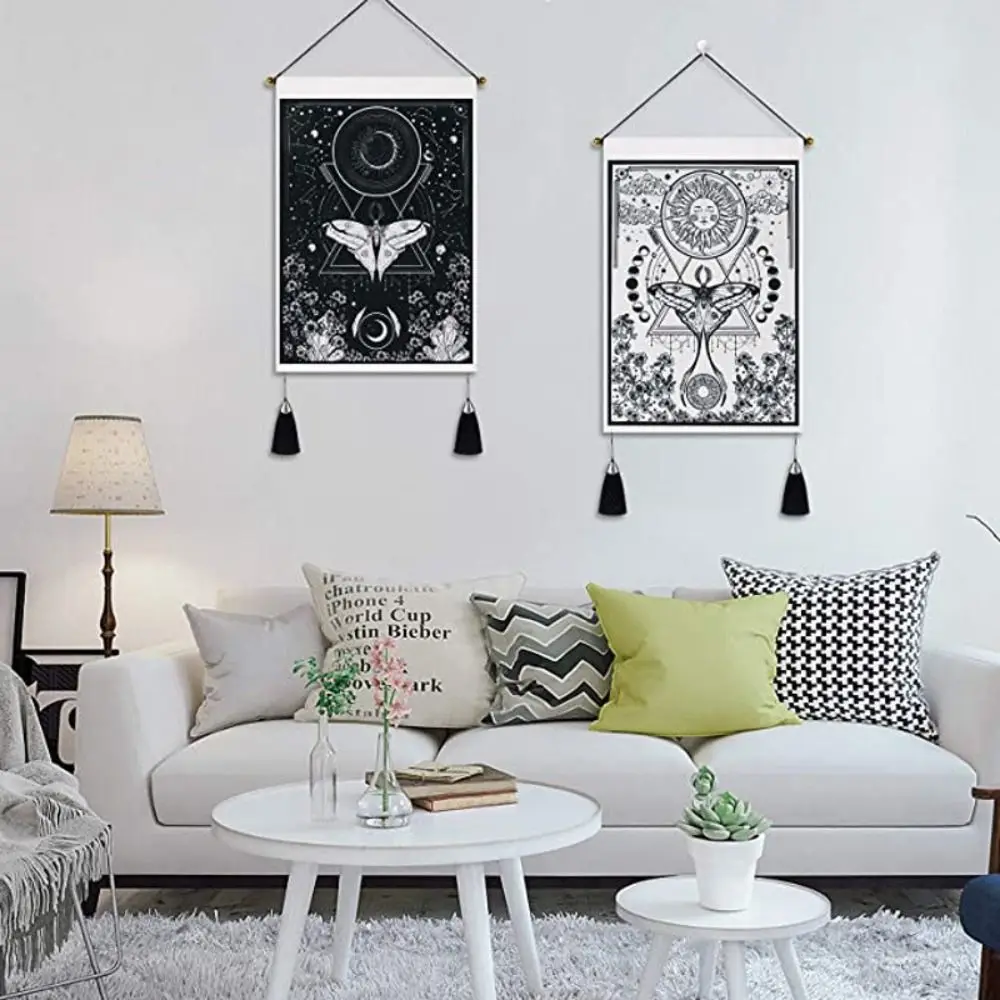 with Tassel Ins Boho Moth Tapestry with Wooden Stick Antique Background Wall Tapestry Hanging Nordic Style Art Tapestry Wall
with Tassel Ins Boho Moth Tapestry with Wooden Stick Antique Background Wall Tapestry Hanging Nordic Style Art Tapestry Wall