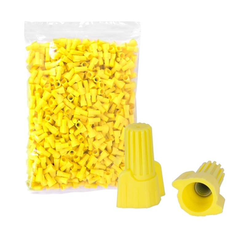 A26F-500 PCS Yellow Winged Wire Connectors, AWG 18-10, Easy Twist-On Screw On Ribbed Cap For Quick Connection
A26F-500 PCS Yellow Winged Wire Connectors, AWG 18-10, Easy Twist-On Screw On Ribbed Cap For Quick Connection