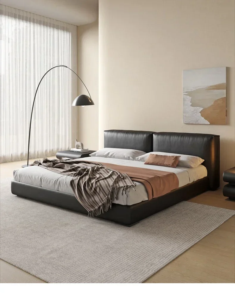 %Tofu Block Minimalist Bed Leather Master Bedroom Upholstered Wedding Modern Minimalist Double Soft queen bed frame twin bed
%Tofu Block Minimalist Bed Leather Master Bedroom Upholstered Wedding Modern Minimalist Double Soft queen bed frame twin bed