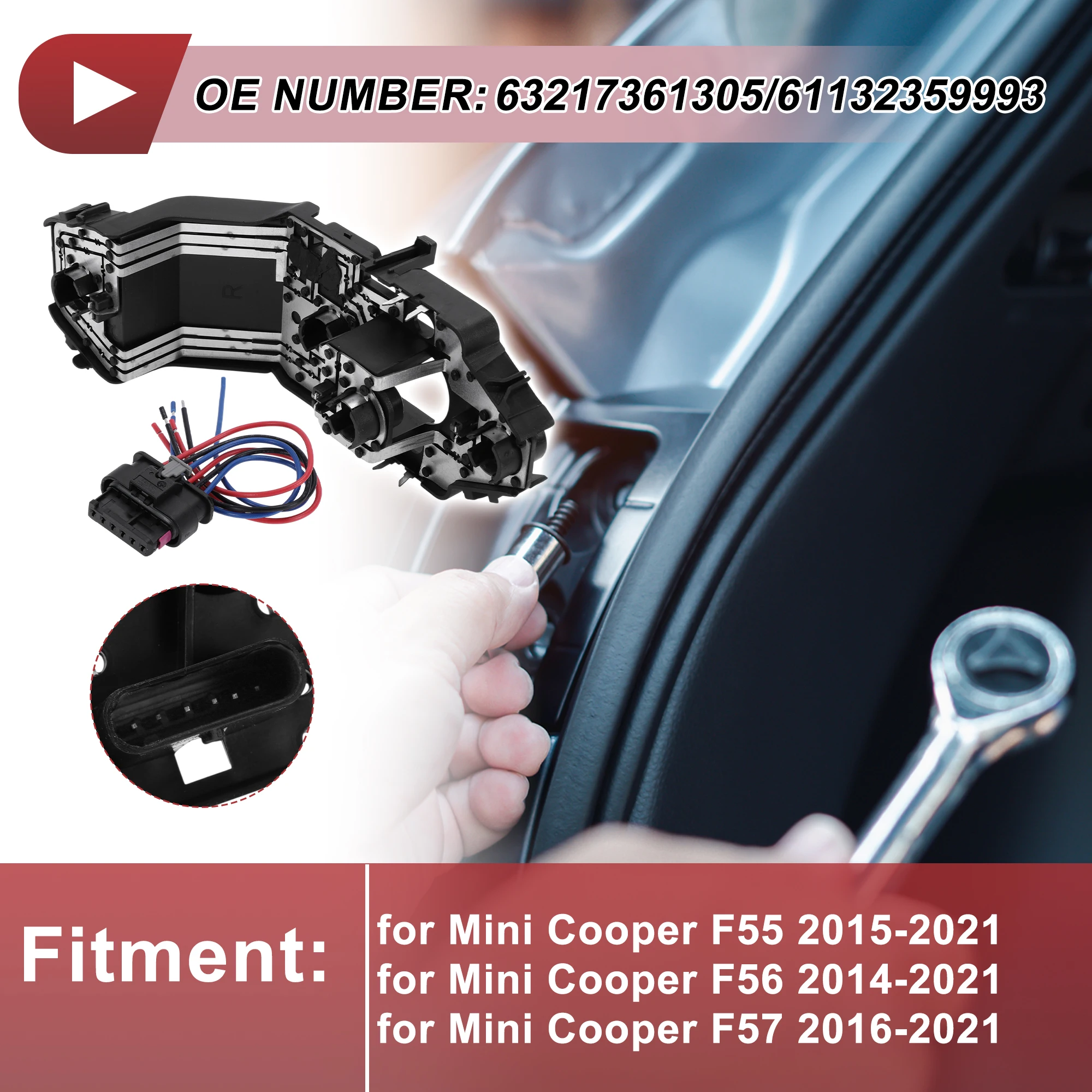 UXCELL Tail Light Socket Wiring for Mini Cooper F55 No.63217361305 Lamp Bulb Pigtail Connector Harness Pre-Wired Plug
UXCELL Tail Light Socket Wiring for Mini Cooper F55 No.63217361305 Lamp Bulb Pigtail Connector Harness Pre-Wired Plug