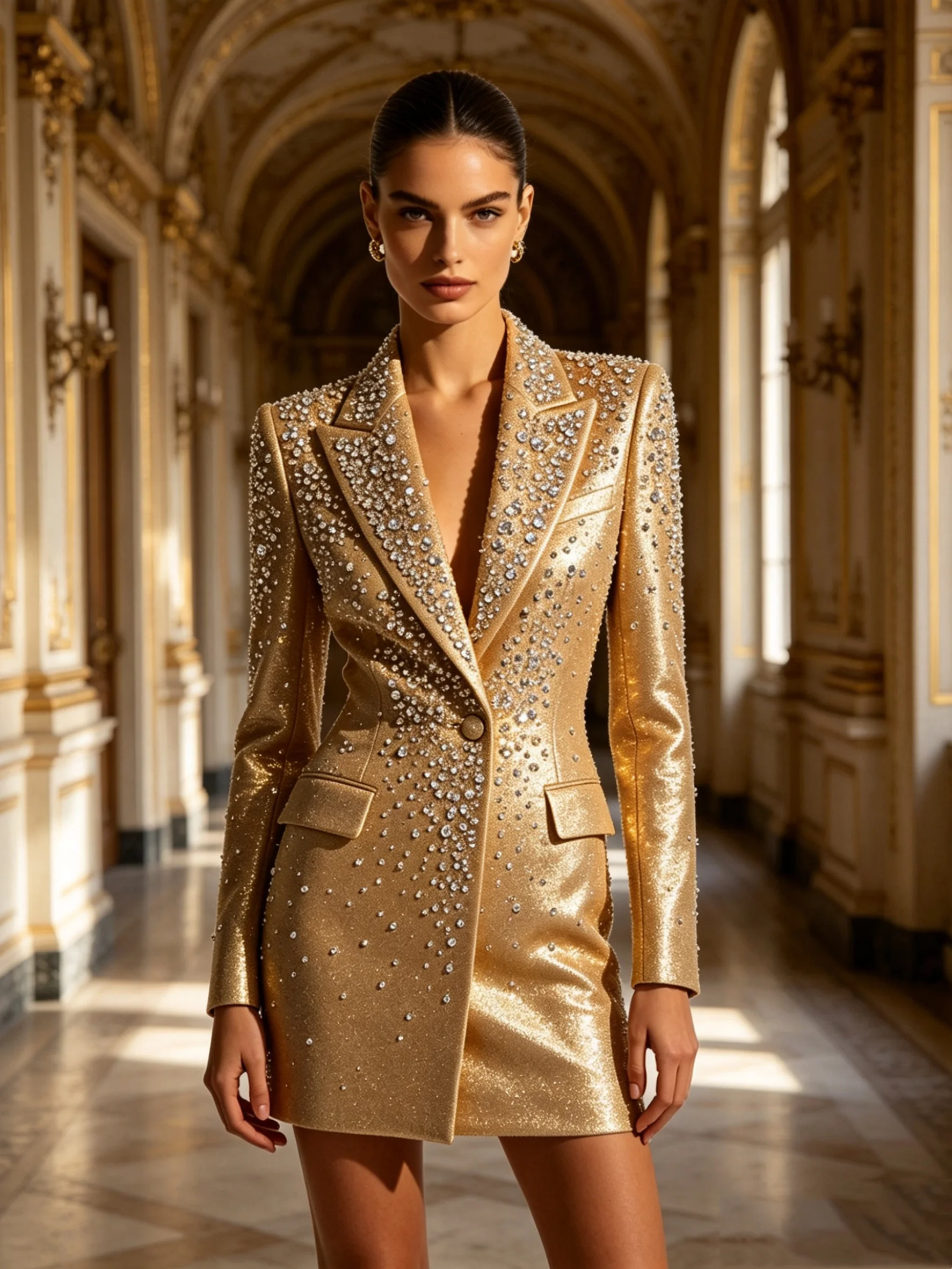 Shiny Satin Crystals Stone Women Suit Skirt 1 Pcs Long Blazer Spring Formal Office Lady Jacket Customized Wedding Guest Coat
Shiny Satin Crystals Stone Women Suit Skirt 1 Pcs Long Blazer Spring Formal Office Lady Jacket Customized Wedding Guest Coat