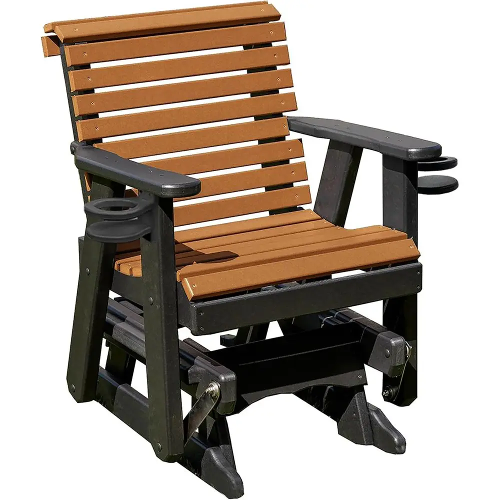 Двухместный уличный качающийся диван Amish Crafted USA из полимерной древесины, усиленный, грузоподъемность 500 фунтов, с подстаканниками, черный
Двухместный уличный качающийся диван Amish Crafted USA из полимерной древесины, усиленный, грузоподъемность 500 фунтов, с подстаканниками, черный