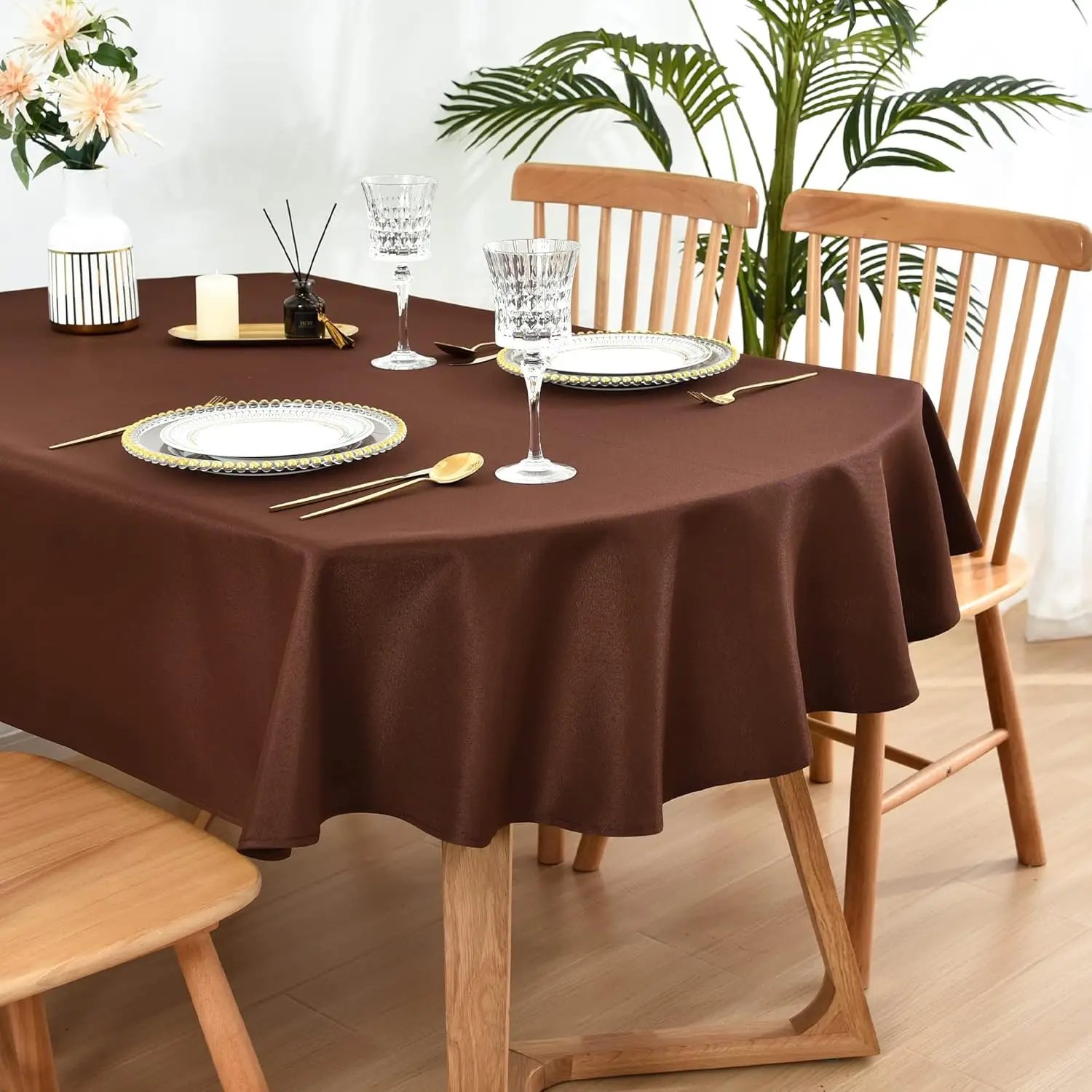 Oval Tablecloth 60x84 Inch Washable Fabric Solid Chocolate Table Cover for Dining Wedding Party Banquet Tabletop Decoration
Oval Tablecloth 60x84 Inch Washable Fabric Solid Chocolate Table Cover for Dining Wedding Party Banquet Tabletop Decoration