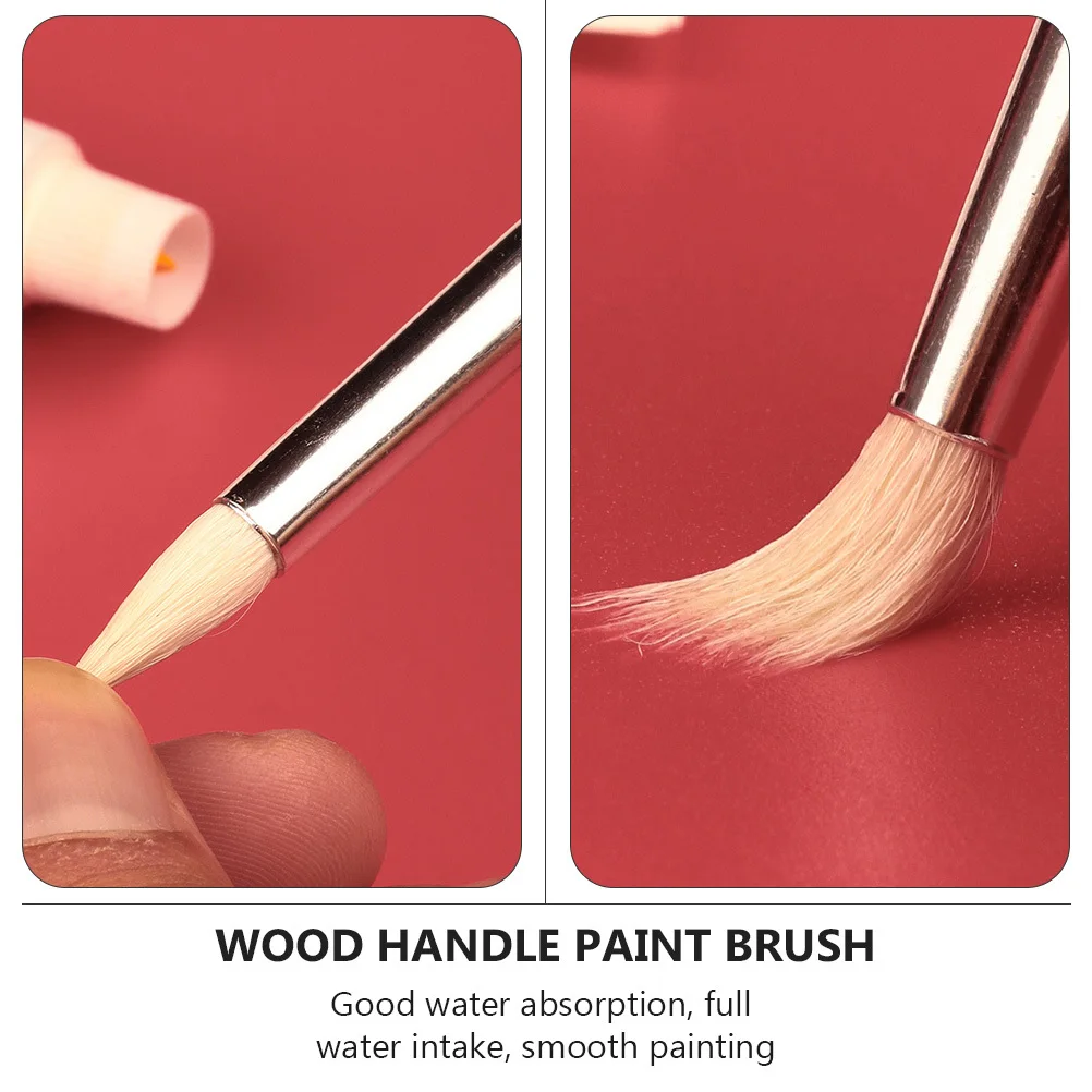 1Set Sharp Tip Paint Brush Set Wood Handle Gouache Watercolor Oil Painting Artist Brushes Smooth Absorption Easy Cleaning
1Set Sharp Tip Paint Brush Set Wood Handle Gouache Watercolor Oil Painting Artist Brushes Smooth Absorption Easy Cleaning