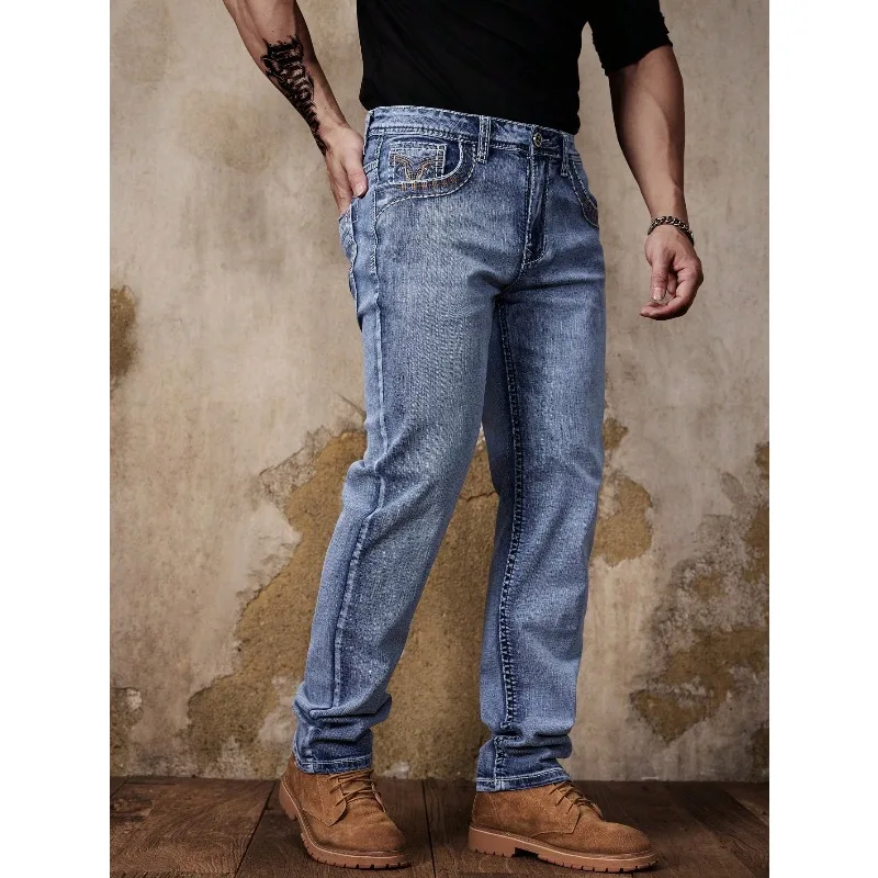 2026 Men's Original Design Embroidered Washed Stretch Denim Jeans
2026 Men's Original Design Embroidered Washed Stretch Denim Jeans