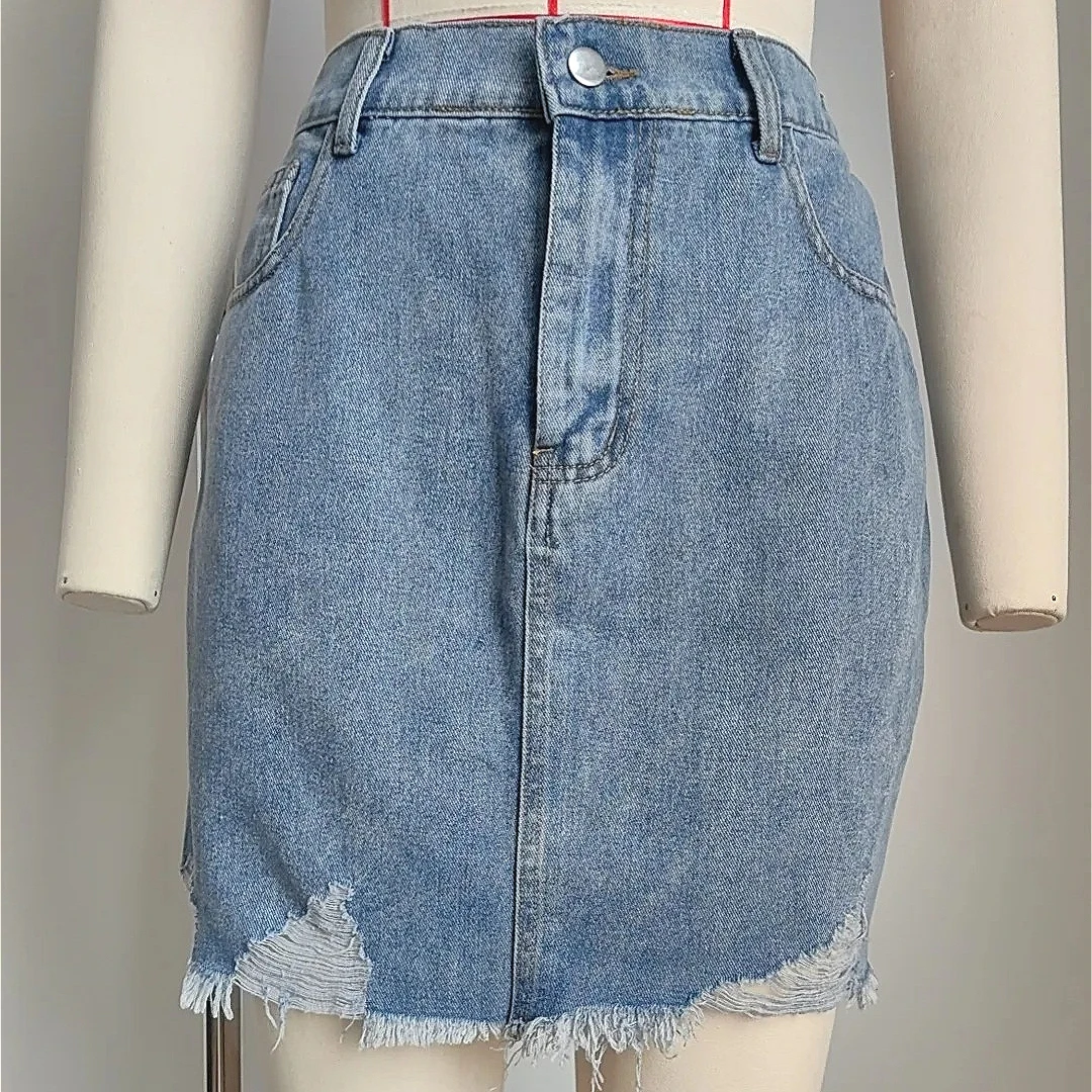 2026 Ripped Skirt for Women Denim Short Skirts Streetwear Washed Distressed Pockets Elastic Waist Femme Summer A Line Vintage
2026 Ripped Skirt for Women Denim Short Skirts Streetwear Washed Distressed Pockets Elastic Waist Femme Summer A Line Vintage