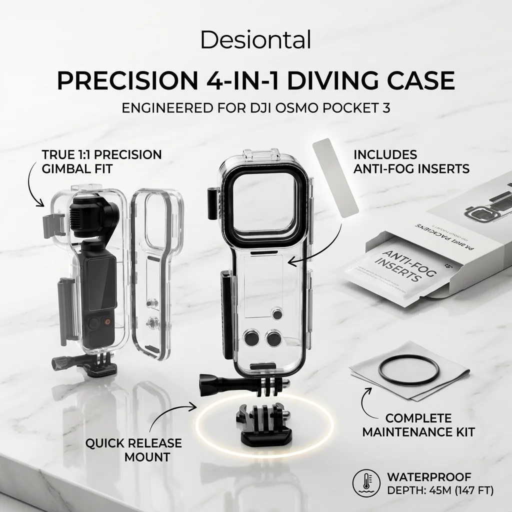 50M Waterproof Diving Protective Case for DJI Osmo Pocket 3, Underwater Housing Shell Action Camera Waterproof Cover for Snorkel
50M Waterproof Diving Protective Case for DJI Osmo Pocket 3, Underwater Housing Shell Action Camera Waterproof Cover for Snorkel