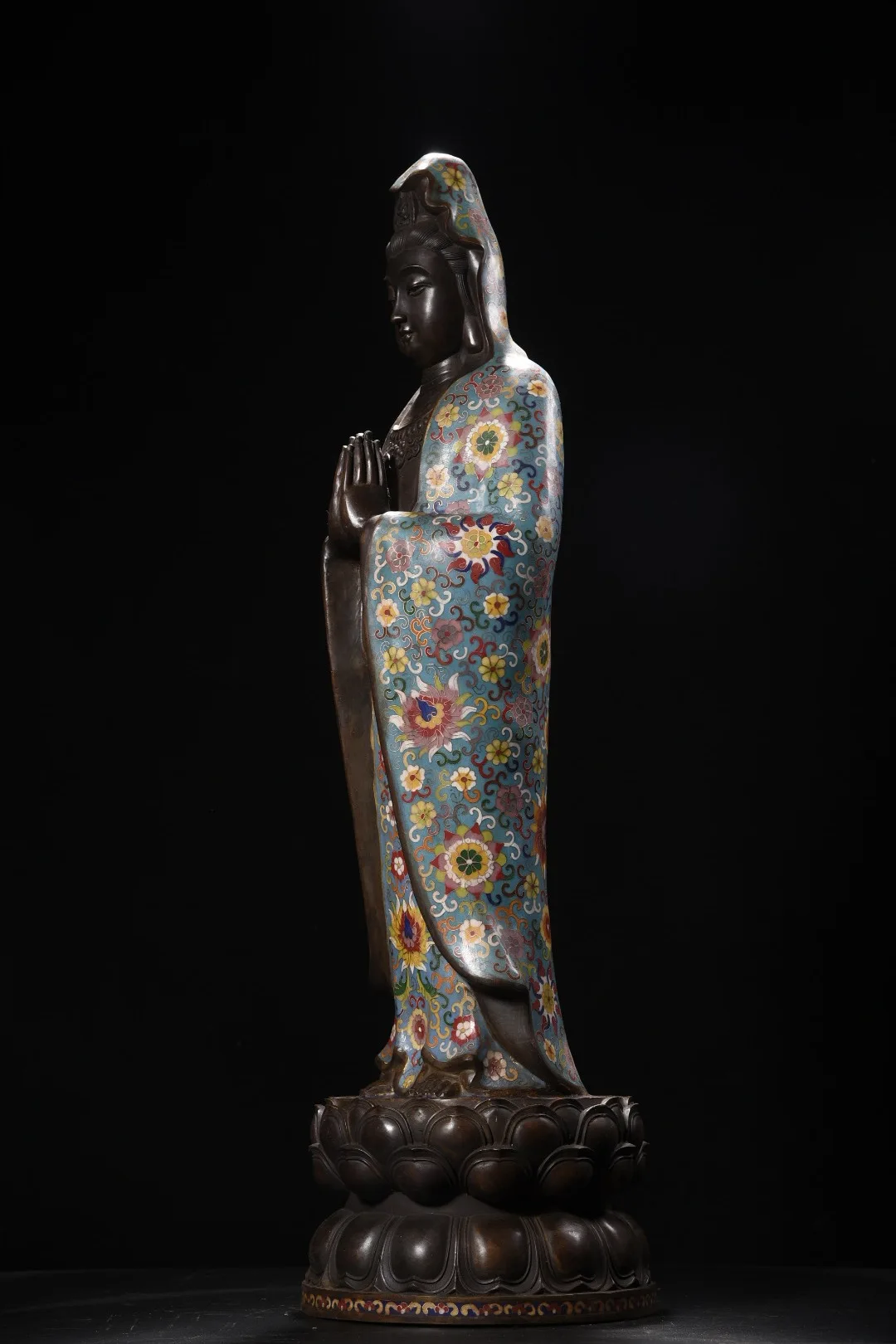 32"Tibetan Temple Collection Old Bronze Cloisonne Enamel Flower Texture Guanyin Bodhisattva Station Buddha Amitabha Worship Hall
32"Tibetan Temple Collection Old Bronze Cloisonne Enamel Flower Texture Guanyin Bodhisattva Station Buddha Amitabha Worship Hall