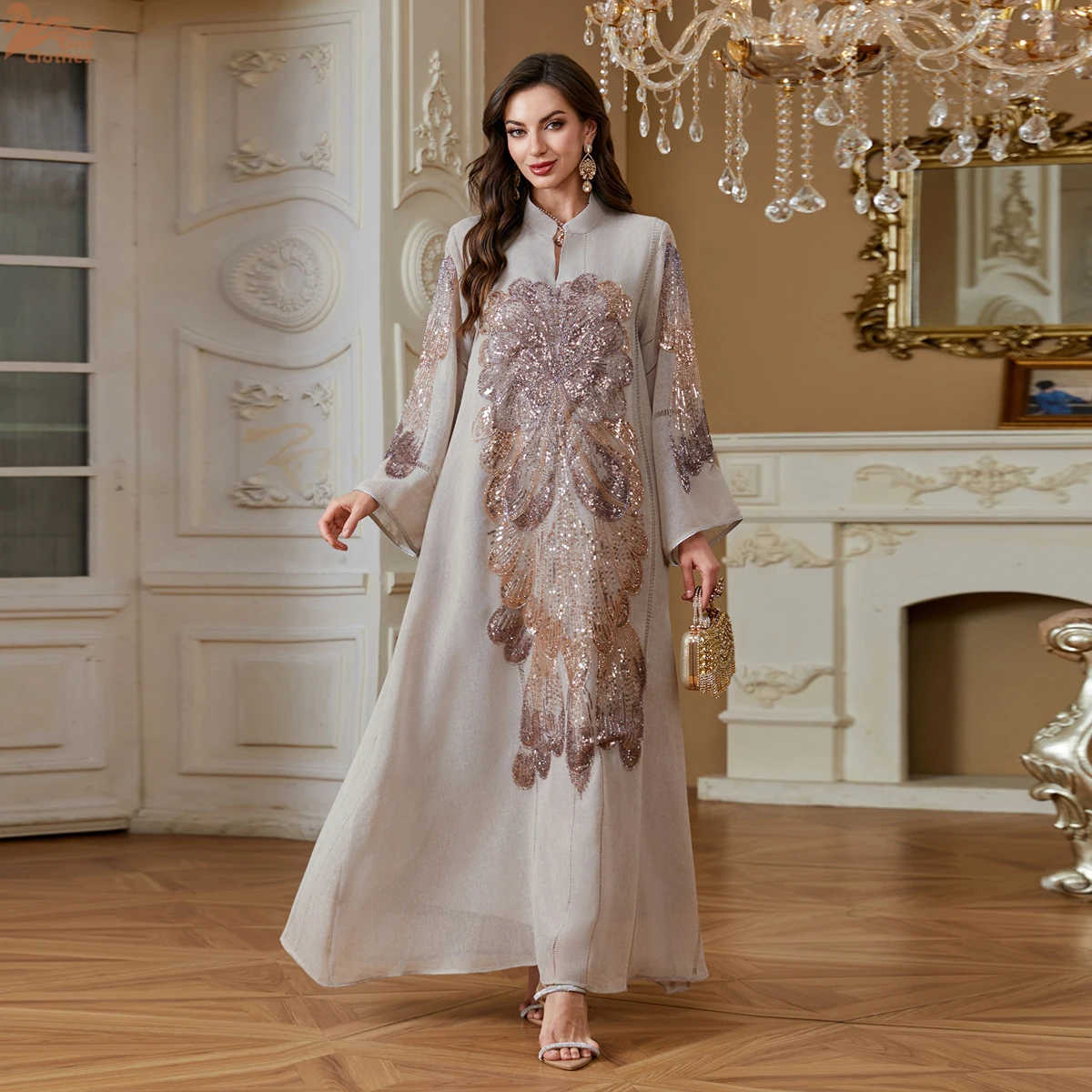 Zahraa Dubai Floral Embroidery Luxury Woman Evening Dress Sequins Patchwork Moroccan Women Clothes 2026
Zahraa Dubai Floral Embroidery Luxury Woman Evening Dress Sequins Patchwork Moroccan Women Clothes 2026