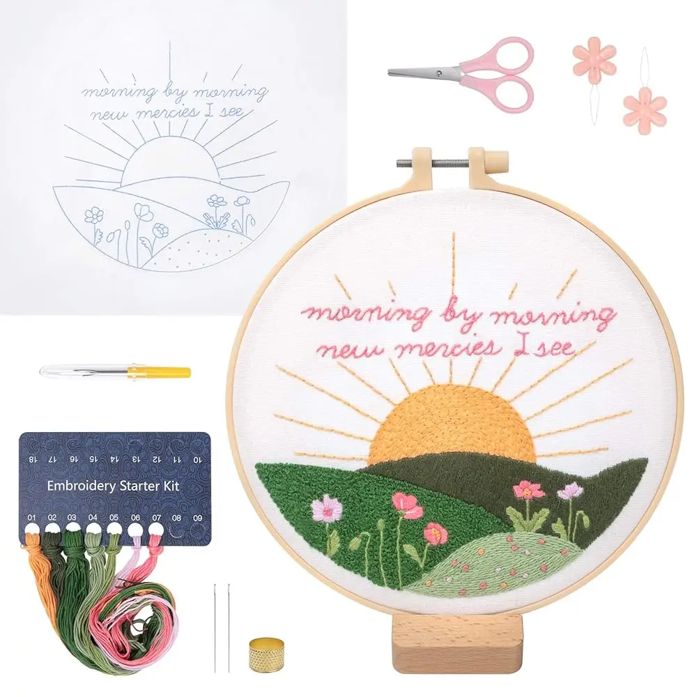 Christian Embroidery Kit for Beginners, Easy Embroidery Kit for Beginners and Adults, Full Embroidery Hoop Kit with Needles
Christian Embroidery Kit for Beginners, Easy Embroidery Kit for Beginners and Adults, Full Embroidery Hoop Kit with Needles