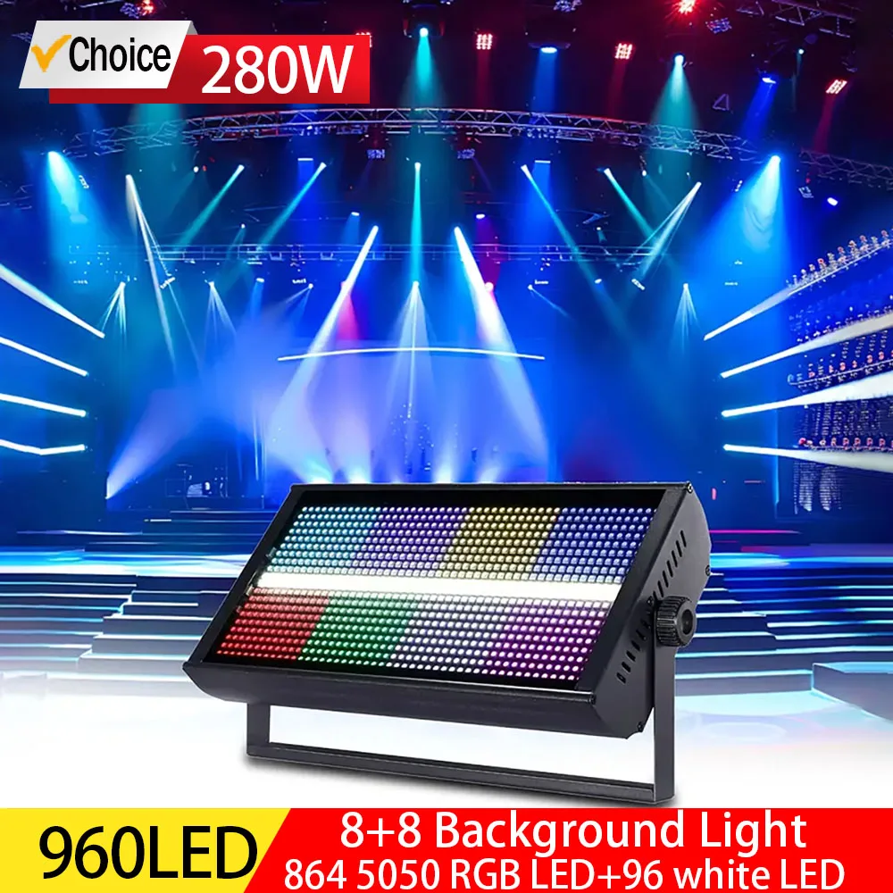 280 Вт DJ Party Disco Lights 960LED 5050 Профессиональные стробоскопы Сценическое аудитория Клубное окружающее освещение DMX512 Управление сценическим освещением
280 Вт DJ Party Disco Lights 960LED 5050 Профессиональные стробоскопы Сценическое аудитория Клубное окружающее освещение DMX512 Управление сценическим освещением