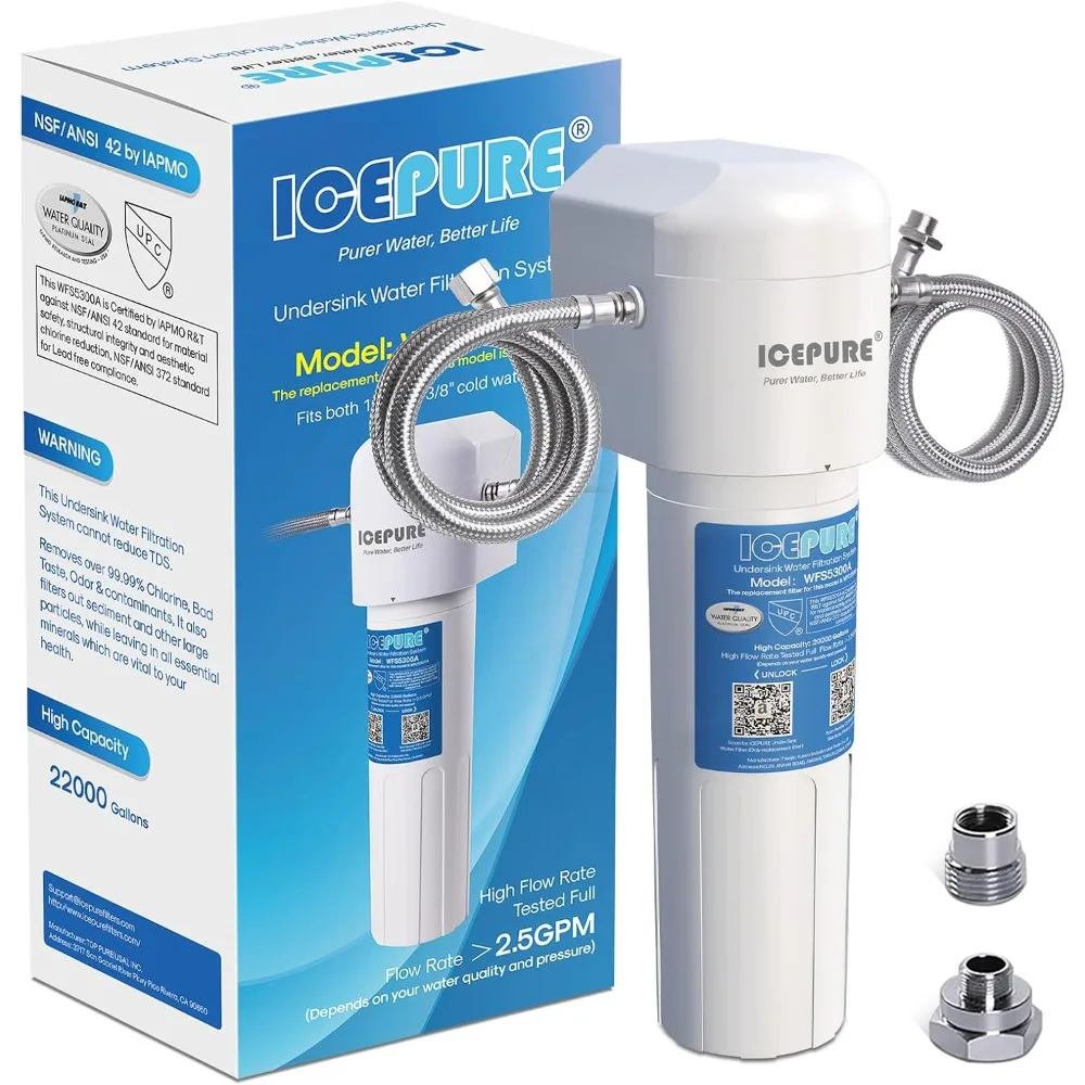 Under Sink Water Filter System 3 Years or 22000 Gallons Ultra High Capacity NSF ANSI 42 Certified Removes Heavy Metals
Under Sink Water Filter System 3 Years or 22000 Gallons Ultra High Capacity NSF ANSI 42 Certified Removes Heavy Metals