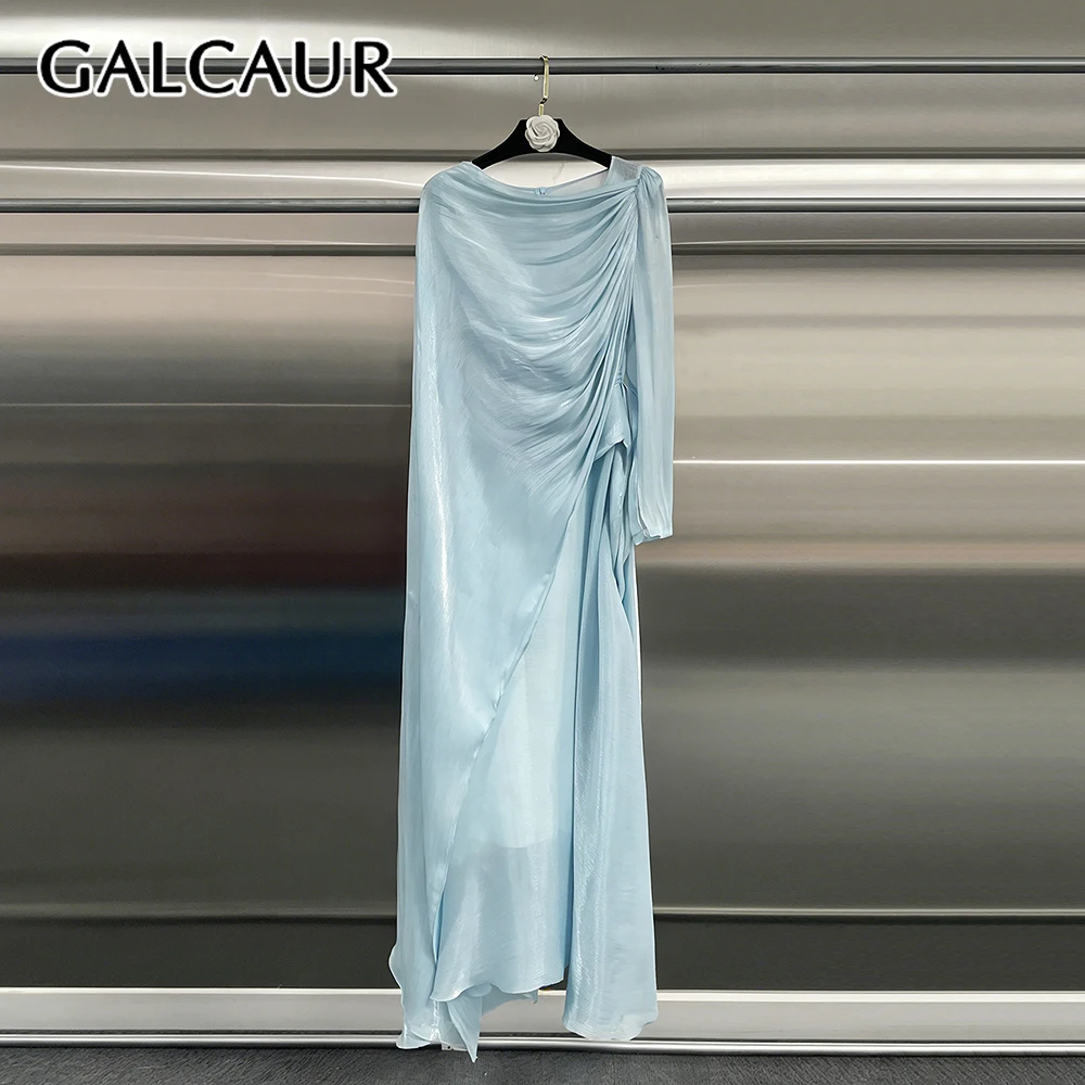 GALCAUR Элегантное женское платье-шаль с вставками, круглым вырезом, длинными рукавами, свободного кроя, класса люкс, модное, осенний стиль, новинка
GALCAUR Элегантное женское платье-шаль с вставками, круглым вырезом, длинными рукавами, свободного кроя, класса люкс, модное, осенний стиль, новинка