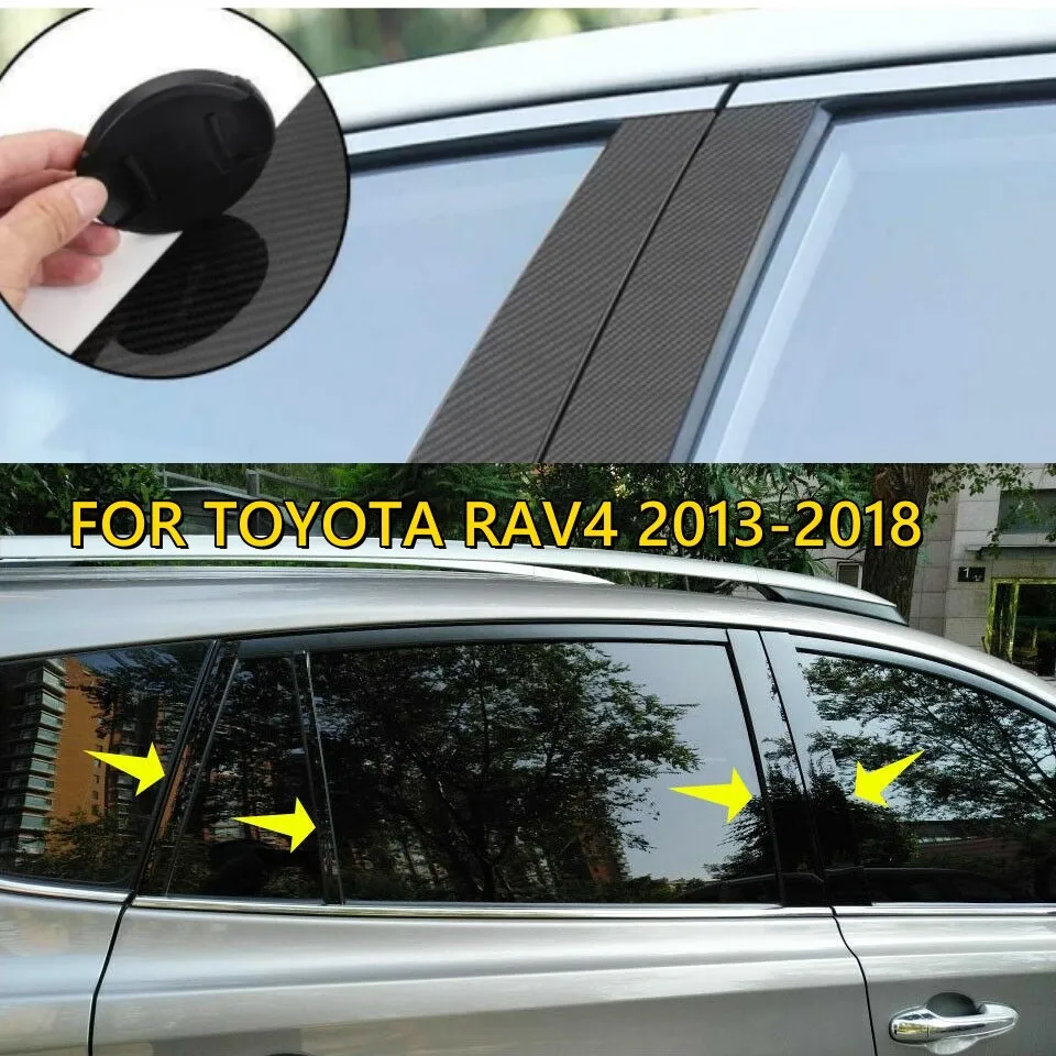 CARBON CAR WINDOW PILLAR POSTS TRIM COVER MOLDING FOR TOYOTA RAV4 2013-2018
CARBON CAR WINDOW PILLAR POSTS TRIM COVER MOLDING FOR TOYOTA RAV4 2013-2018