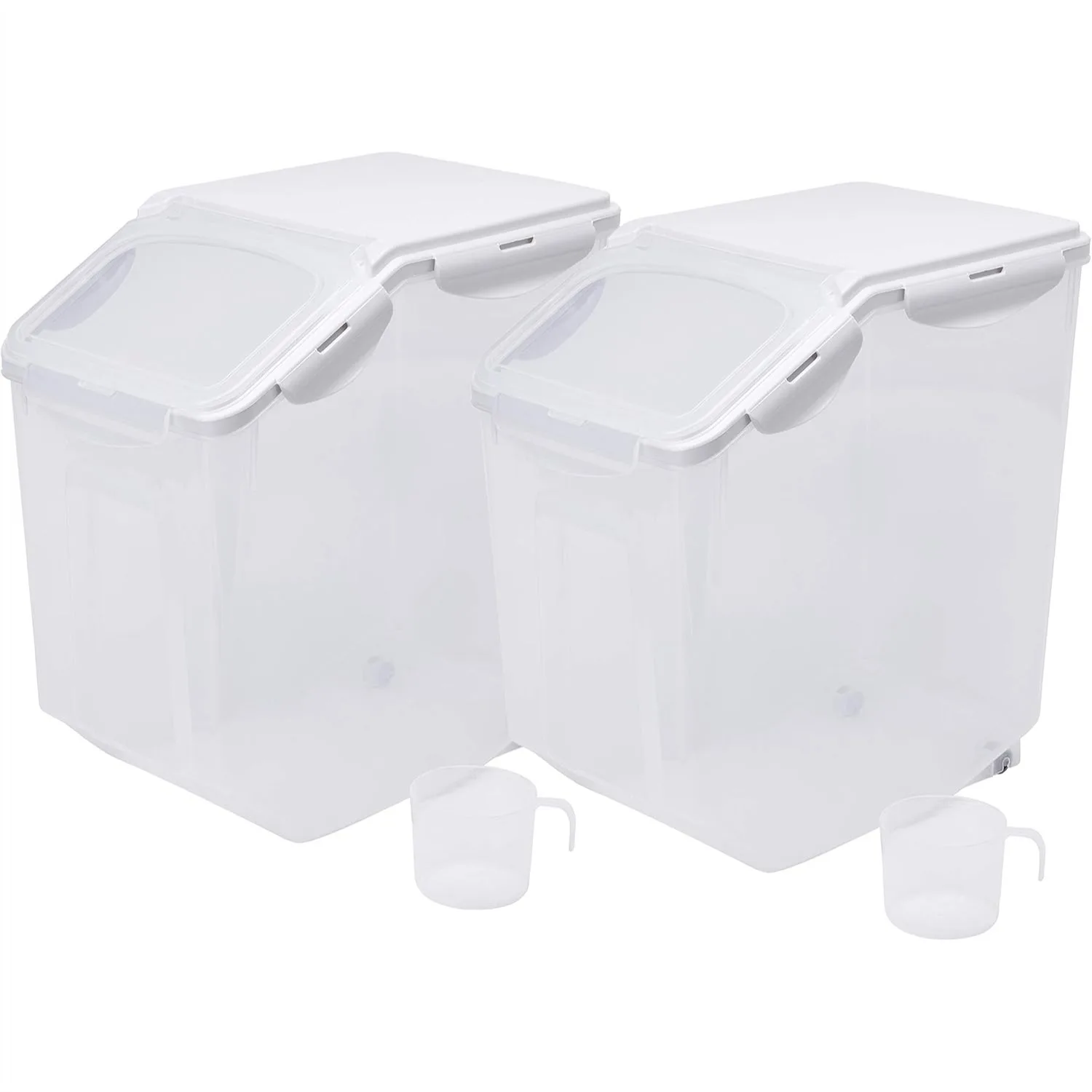 15 Liter Rice Storage Container with Measuring Cup, BPA Free, For Rice, Grain, Pet Food, Flour, 2 Count, Clear
15 Liter Rice Storage Container with Measuring Cup, BPA Free, For Rice, Grain, Pet Food, Flour, 2 Count, Clear