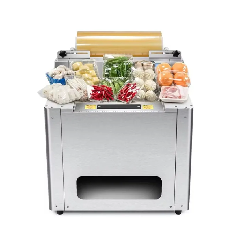 Compact Cling Film Wrapping Equipment For Fresh Fruit Vegetable Tray Packing In Retail Shops
Compact Cling Film Wrapping Equipment For Fresh Fruit Vegetable Tray Packing In Retail Shops