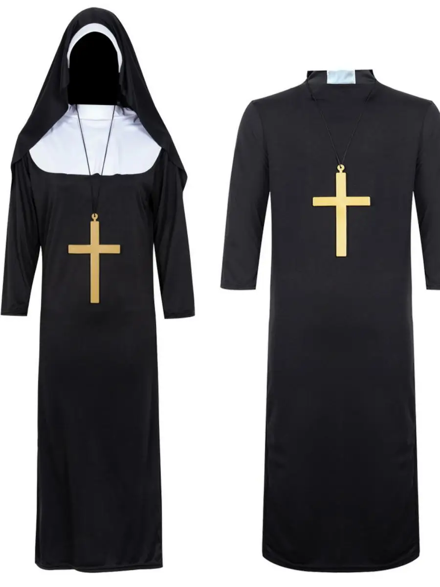 Nun Costume Adult Women's Cosplay Saint Mary Priest Role-Playing Halloween Performance Clothes Female Priest Habit
Nun Costume Adult Women's Cosplay Saint Mary Priest Role-Playing Halloween Performance Clothes Female Priest Habit