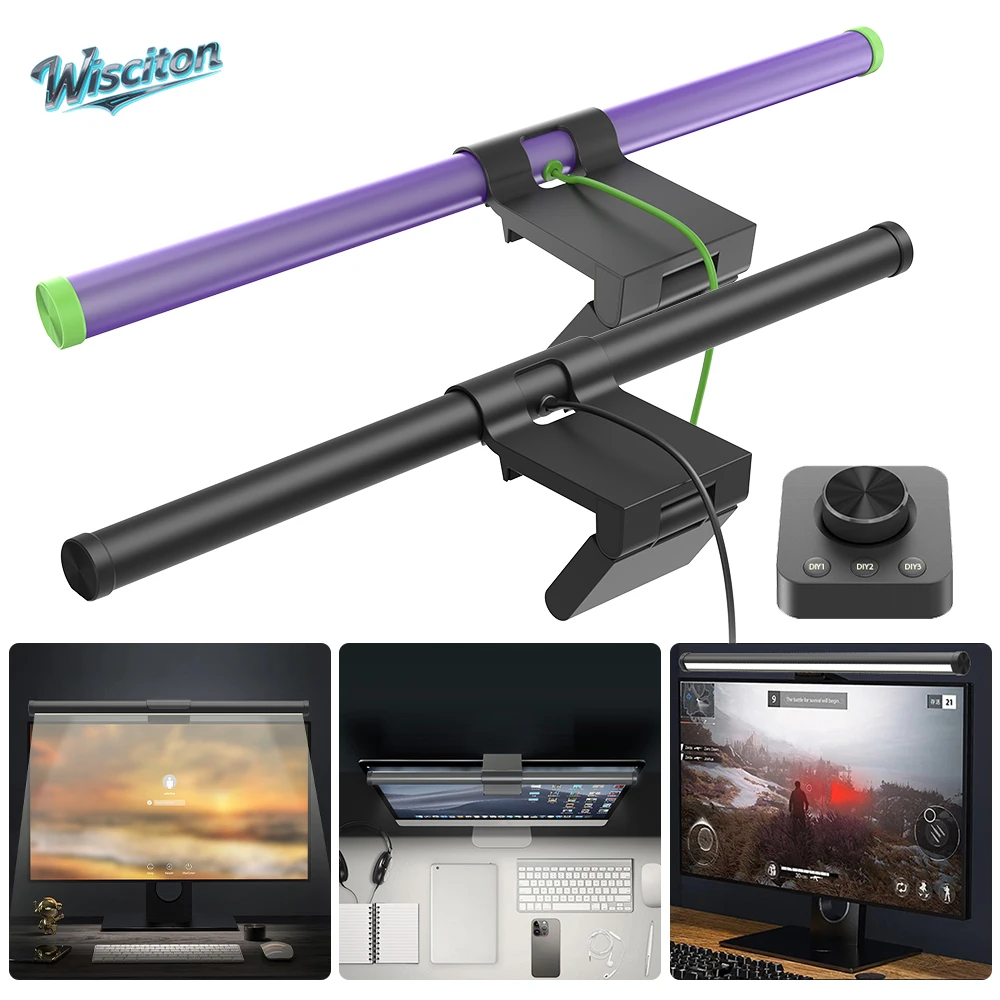 RGB Monitor Light Bar Strip Eye Care Dimmable Table Lamp for Work Game Learning Reading - Atmosphere Lighting
RGB Monitor Light Bar Strip Eye Care Dimmable Table Lamp for Work Game Learning Reading - Atmosphere Lighting