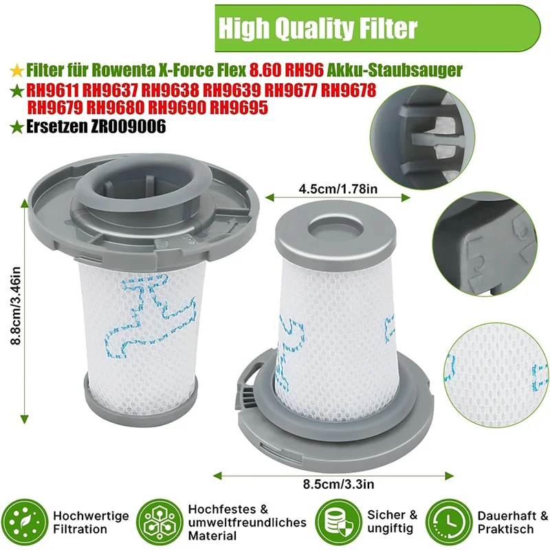 ABWP-ZR009006 Filter For Rowenta X-Force Flex 8.60 RH96XX & X-PERT 6.60 RH68XX Vacuum Cleaner Accessories Filter
ABWP-ZR009006 Filter For Rowenta X-Force Flex 8.60 RH96XX & X-PERT 6.60 RH68XX Vacuum Cleaner Accessories Filter