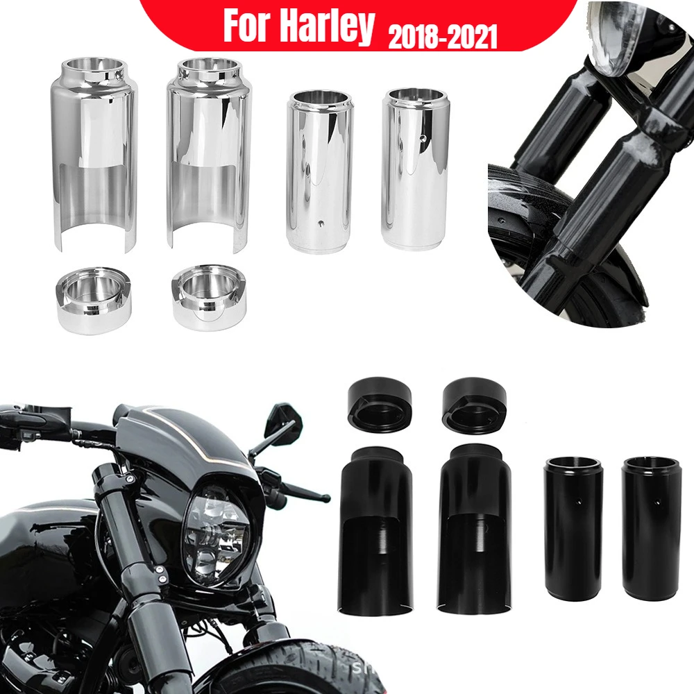 Motorcycle Aluminum Full Front Fork Cover Tube Cap for Harley Street Bob 2018-2021, Motorcycle Fork Protector Kit Black Chrome
Motorcycle Aluminum Full Front Fork Cover Tube Cap for Harley Street Bob 2018-2021, Motorcycle Fork Protector Kit Black Chrome