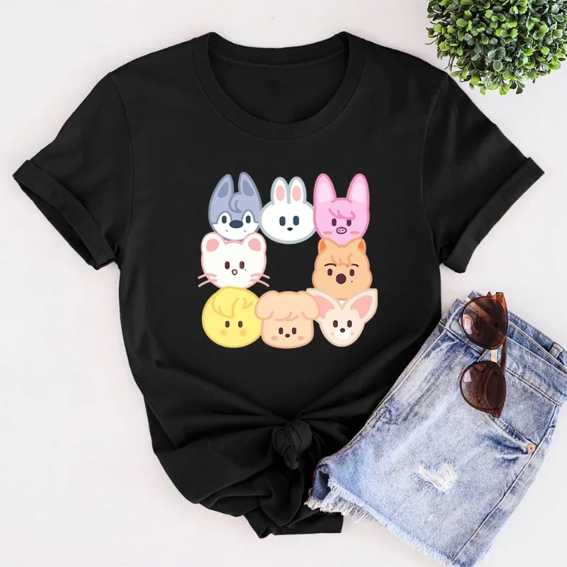 SKZOO Cute Cartoon Baby Short Sleeve Top Summer Round Neck Student T-shirt Fandom Support Casual Summer Tee for Girls
SKZOO Cute Cartoon Baby Short Sleeve Top Summer Round Neck Student T-shirt Fandom Support Casual Summer Tee for Girls