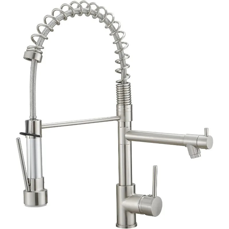 Kitchen Faucet with Pull Down Sprayer,Commercial Stainless Steel Pull Down Sprayer Kitchen Faucet Single Hole Single Hand
Kitchen Faucet with Pull Down Sprayer,Commercial Stainless Steel Pull Down Sprayer Kitchen Faucet Single Hole Single Hand